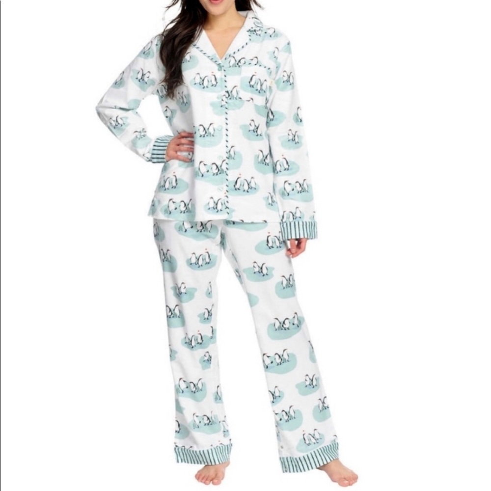Munki Munki White Penguin Pajamas